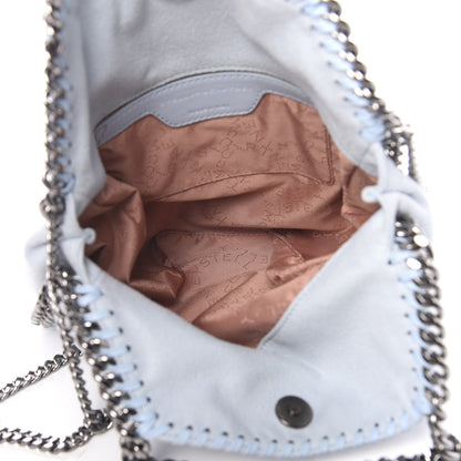 Stella McCartney Shaggy Deer Mini Falabella Fold Over Tote Light Blue 6 of 10