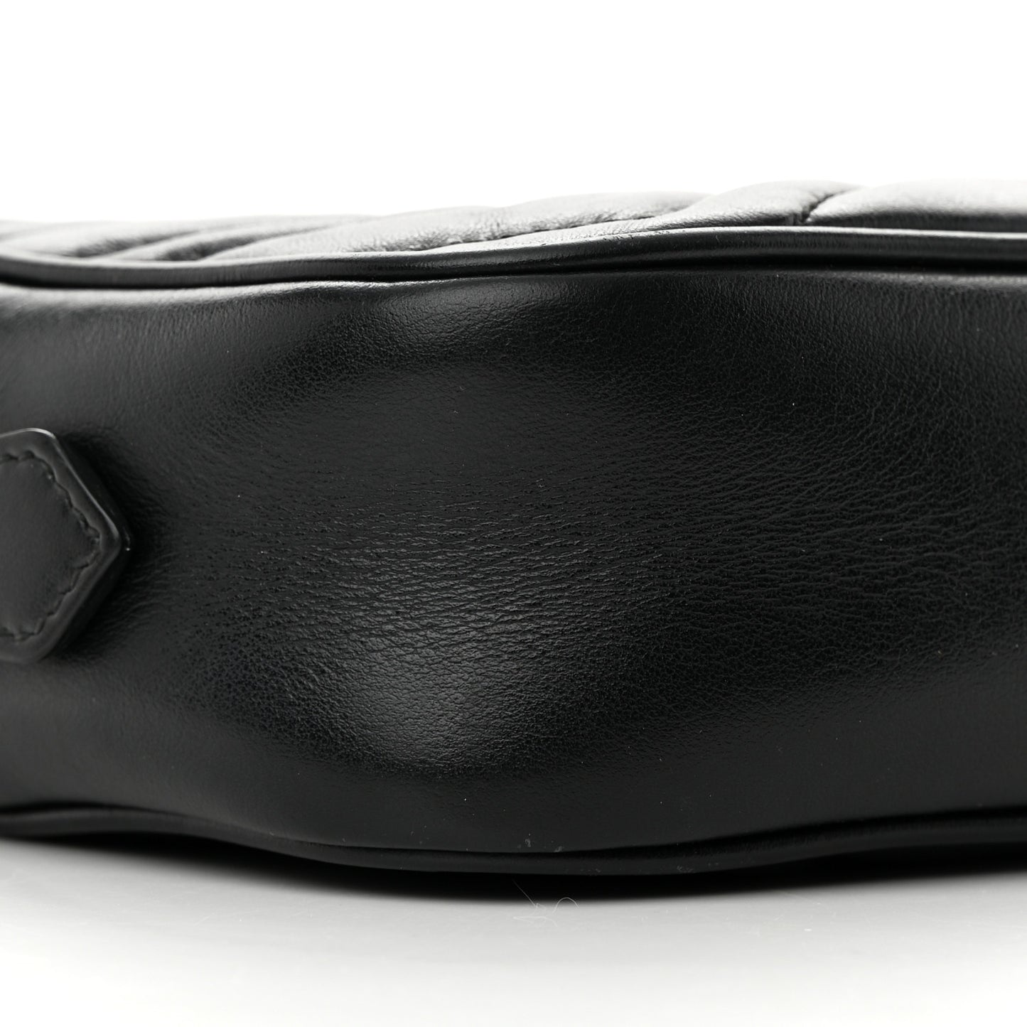 Calfskin Matelasse Mini GG Marmont Chain Shoulder Bag Black