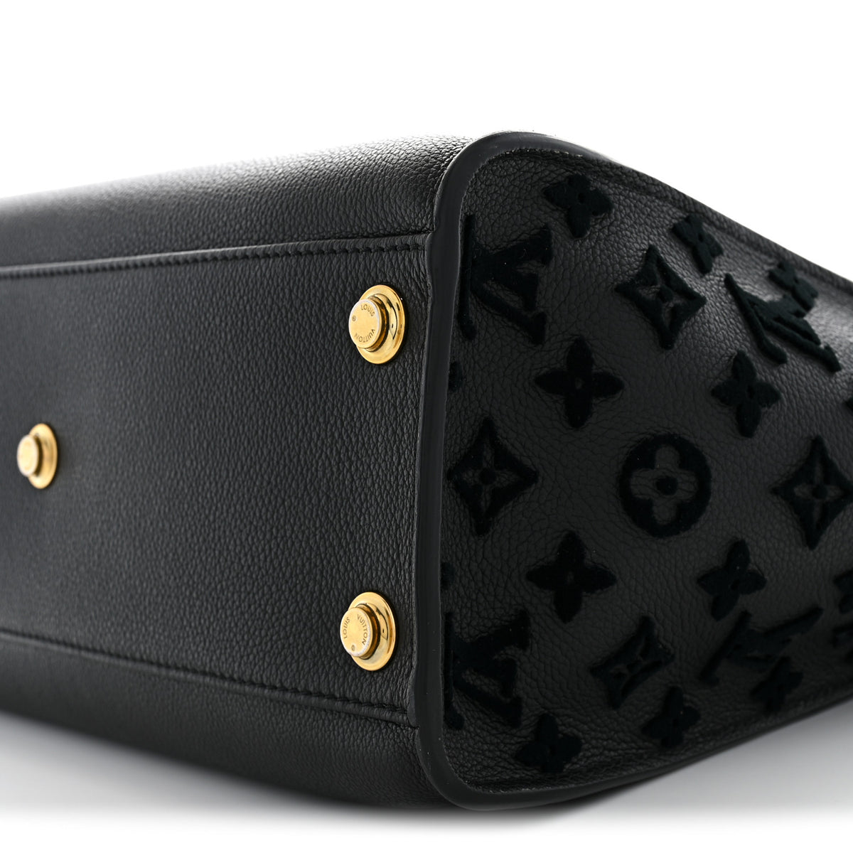 Louis Vuitton Calfskin Monogram Tufting On My Side Black 9 of 10