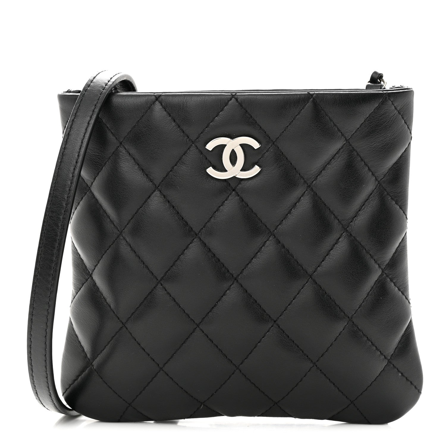 Chanel Lambskin Quilted Crossbody Bag Black 1 of 11