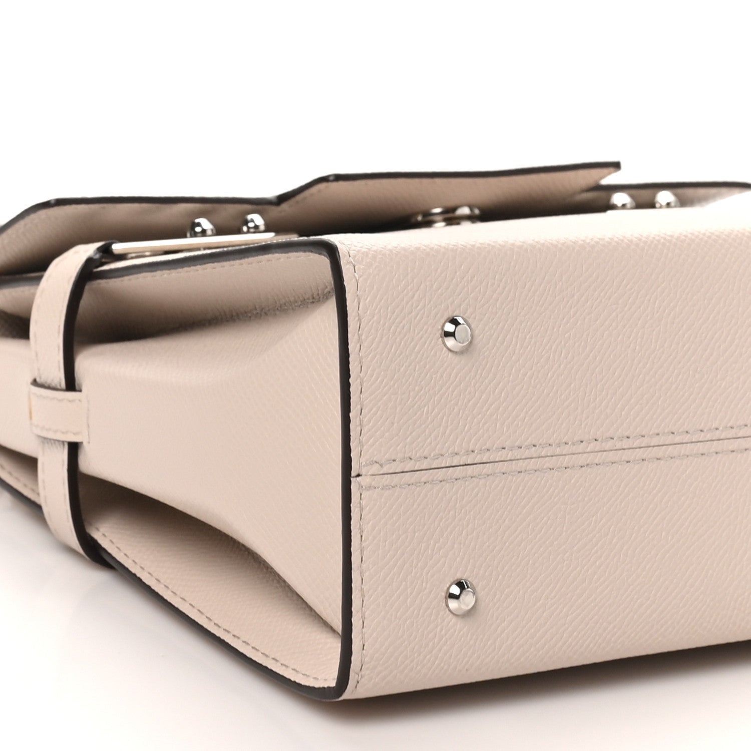 Delvaux Crispy Calfskin Mini Tempete Satchel Griege 8 of 9