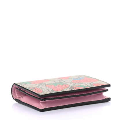Gucci GG Supreme Monogram Strawberry Card Case 4 of 7