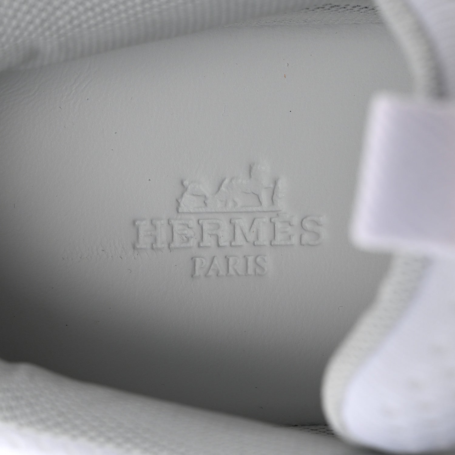 Hermes Technical Knit Suede Heros Sneakers 36 White 8 of 10