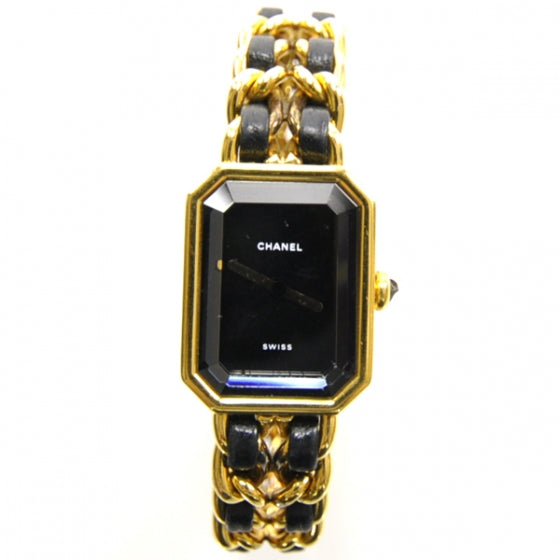 Chanel Stainless Steel Lambskin 20mm Chain Premiere Quartz Watch Gold M 1 of 6