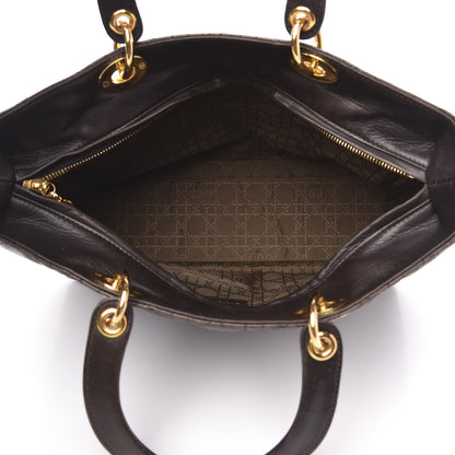 Christian Dior Lambskin Cannage Large Lady Dior Dark Brown 5 of 12
