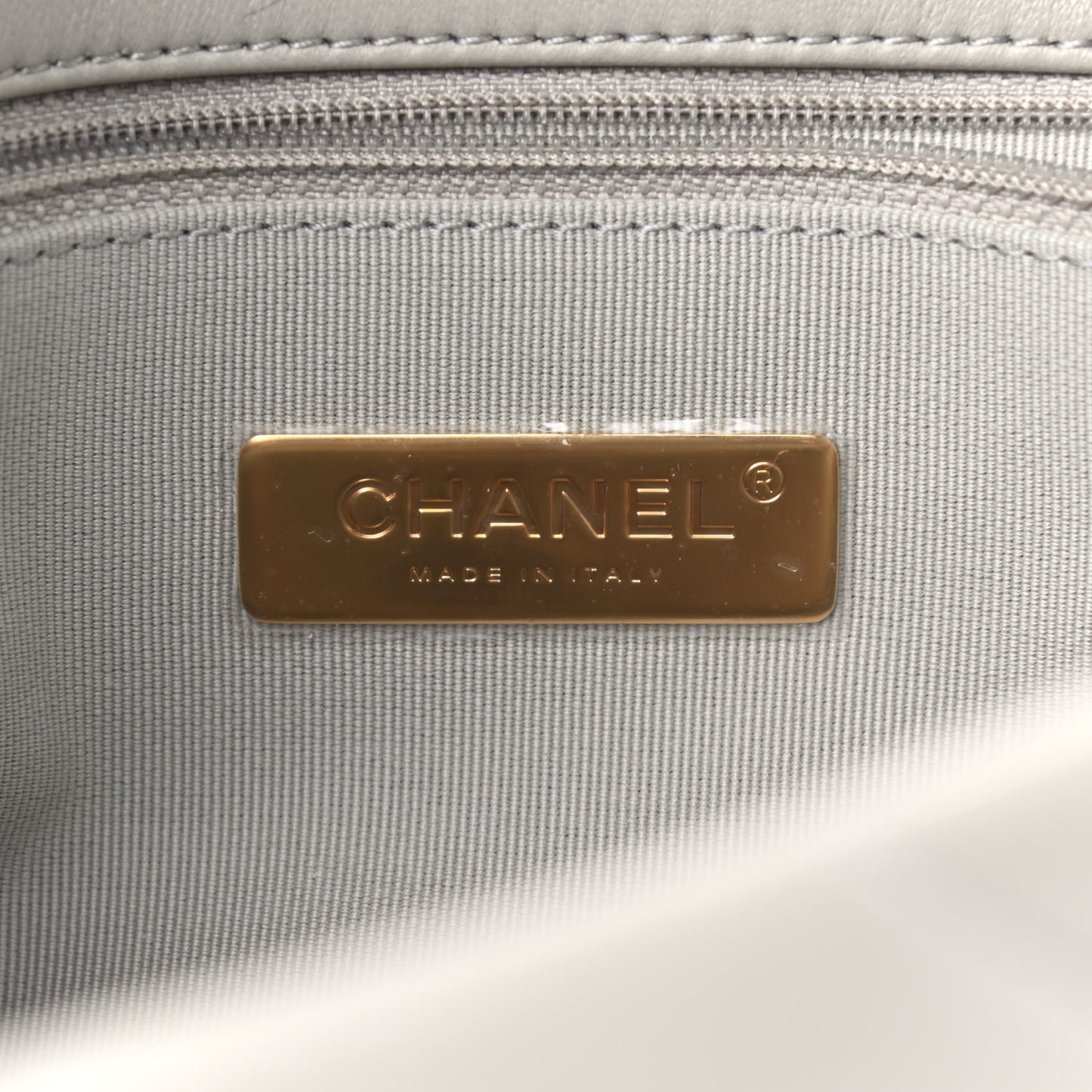 Lambskin Quilted Medium Chanel 19 Flap Grey