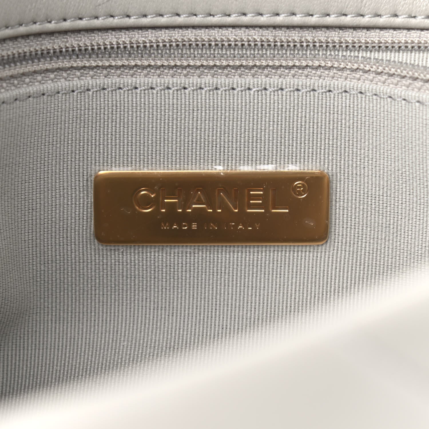 Chanel Lambskin Quilted Medium Chanel 19 Flap Grey 7 of 9
