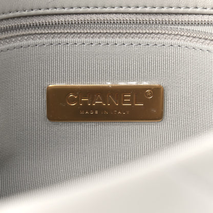Chanel Lambskin Quilted Medium Chanel 19 Flap Grey 7 of 9