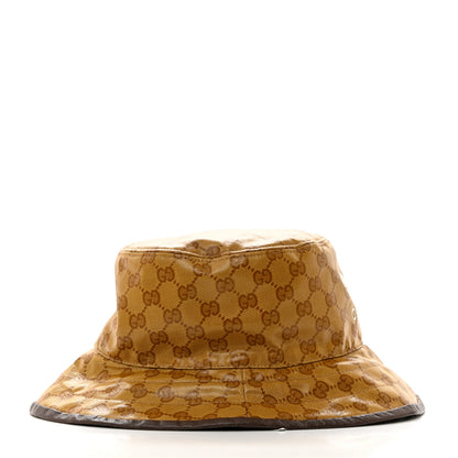 Gucci X ADIDAS Crystal Monogram Textured Dollar Calfskin Trefoil Embroidered Stefanos Bucket Hat 57 Mid Natural New Acero 5 of 9