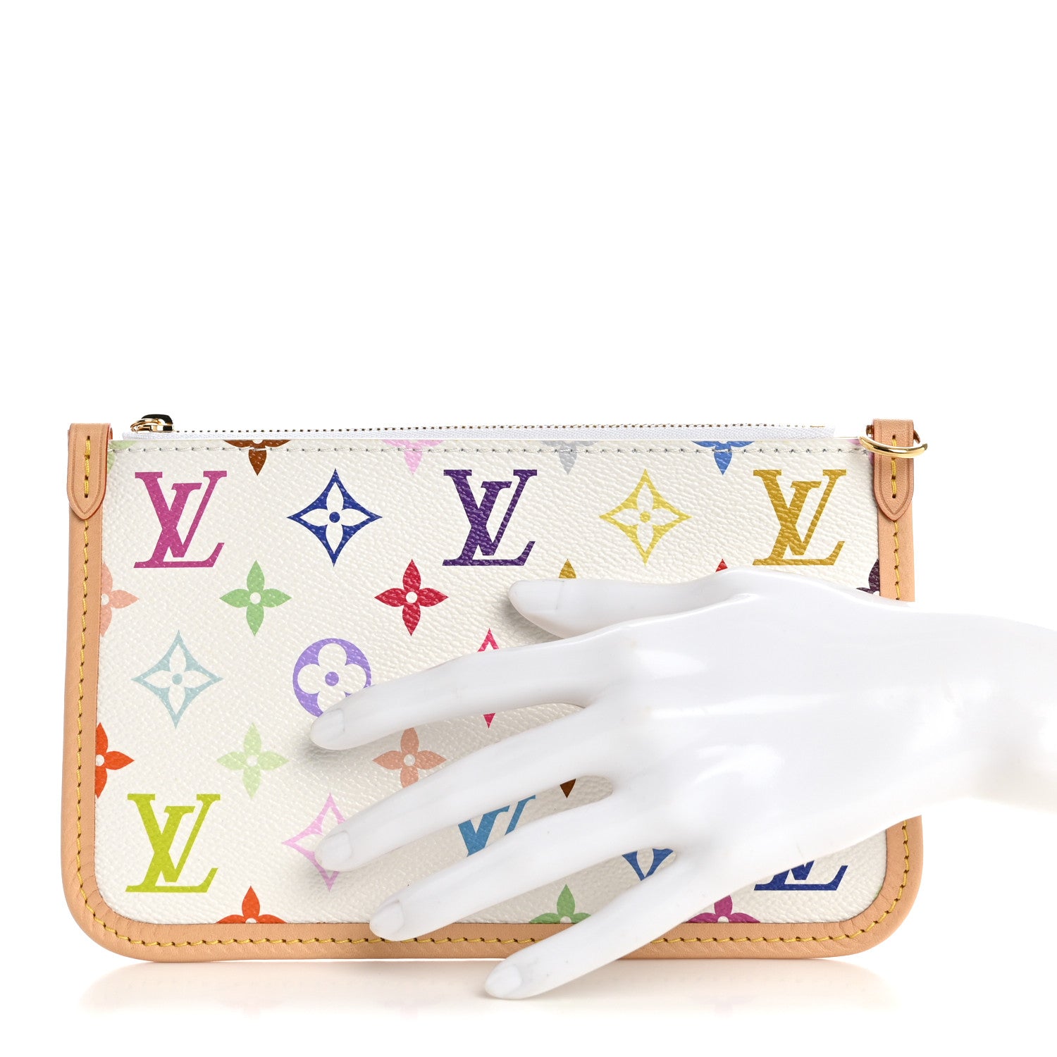 Louis Vuitton LV x TM Monogram Multicolor Carryall PM Pochette White 2 of 6