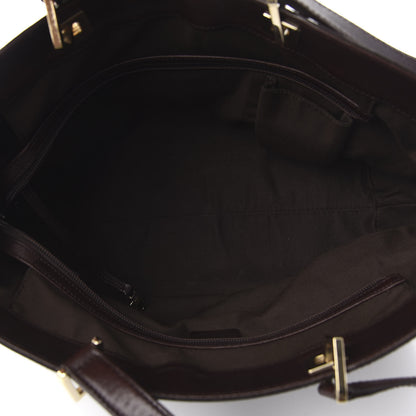 Gucci Guccissima Large Punch Tote Chocolate Brown 5 of 11