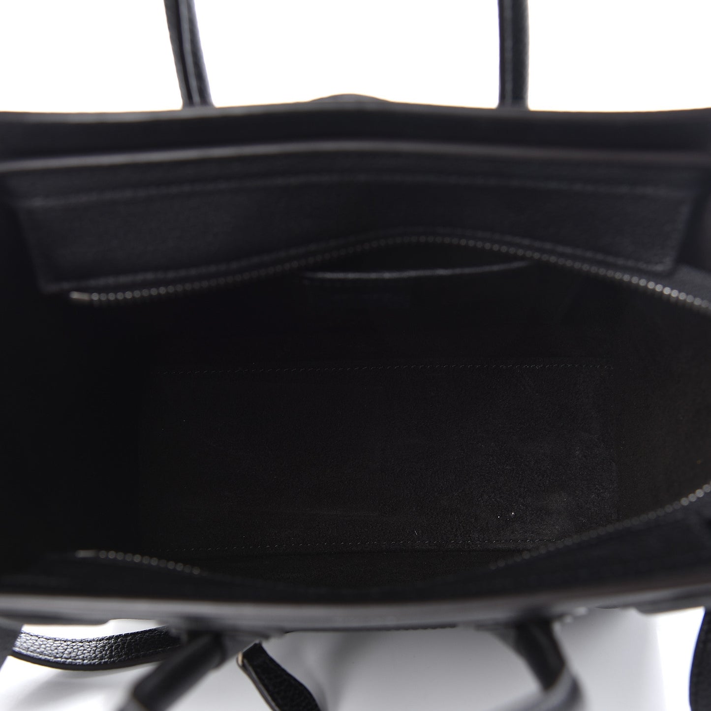 Drummed Calfskin Nano Luggage Black