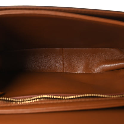 Celine Textile Natural Calfskin Teen Triomphe White Tan 5 of 10