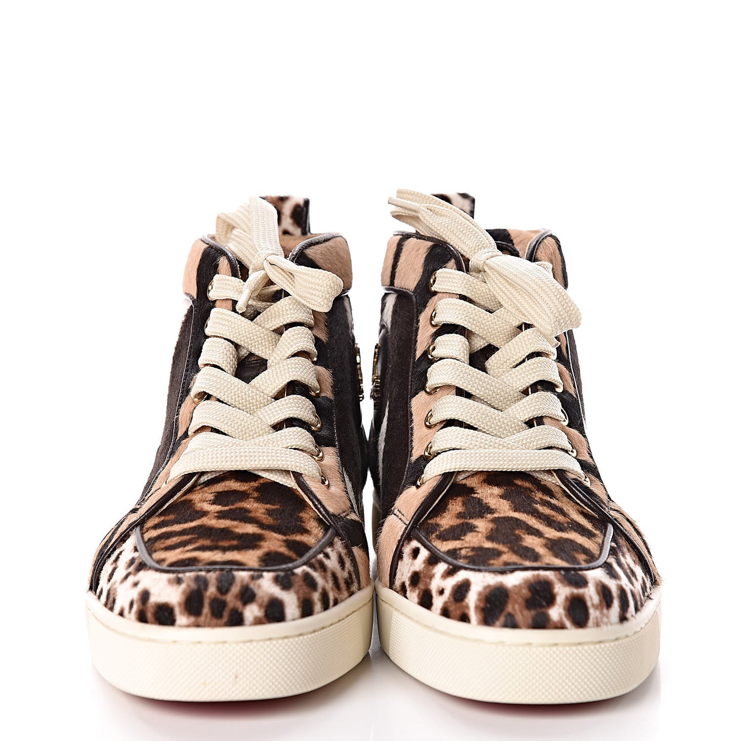 Calf Hair Animal Print Womens Rantus Orlato Flat Sneakers 37.5 Multicolor