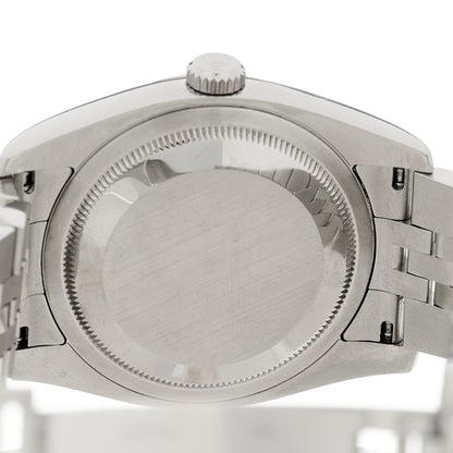 Rolex Stainless Steel 18K White Gold Diamond 36mm Oyster Perpetual Datejust Watch Silver 116234 4 of 5