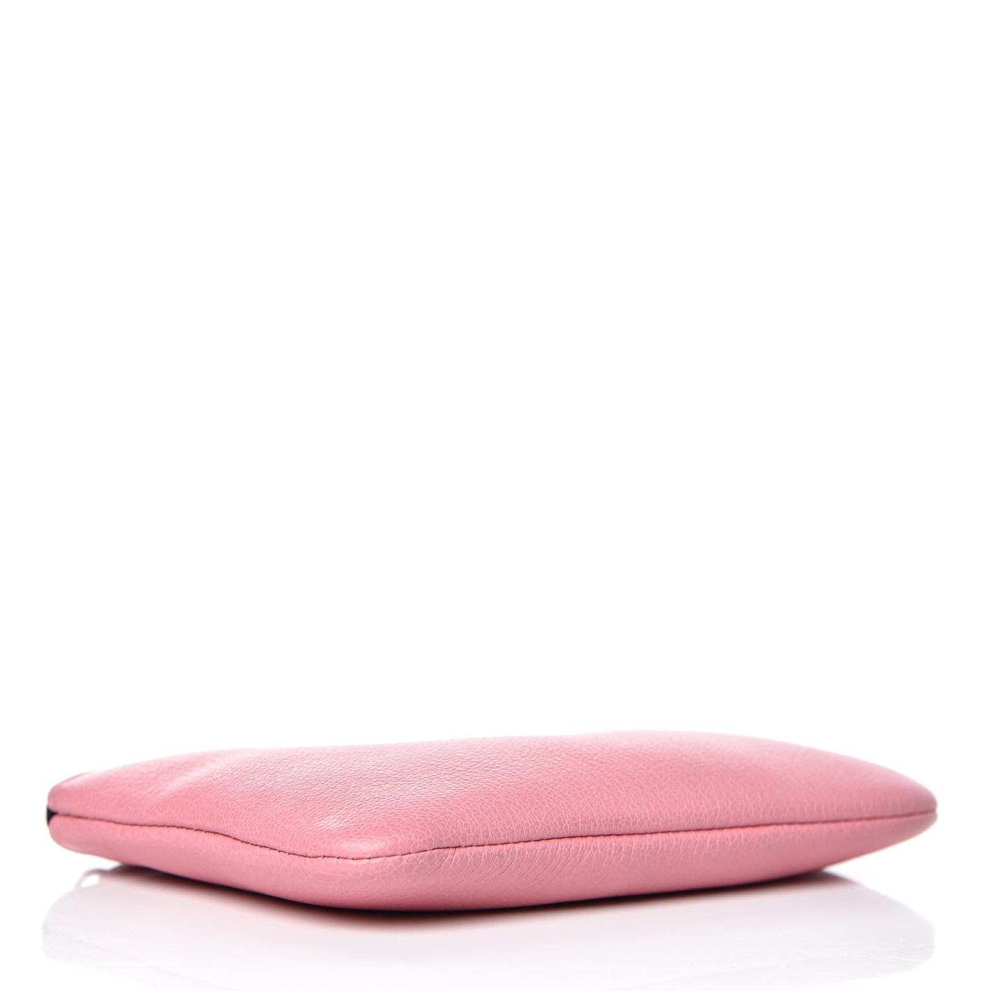 Goatskin Small CC Clover Cosmetic Case Pink
