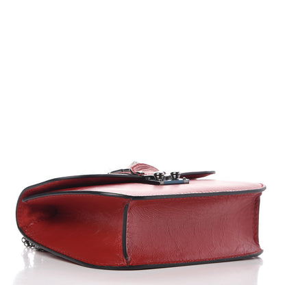 Valentino Garavani Craquele Calfskin Small Glam Lock Rockstud Flap Rubino 4 of 6