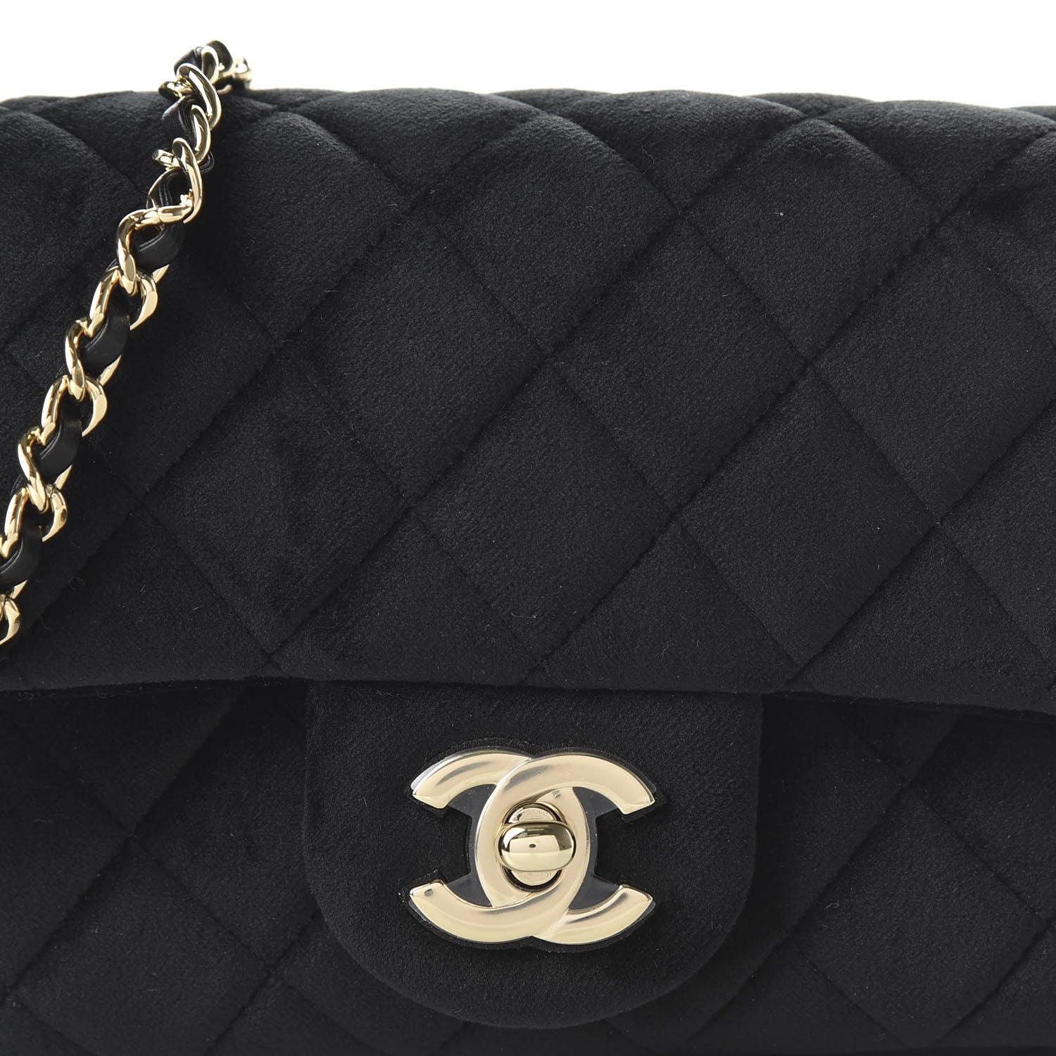 Chanel Velvet Quilted Mini Rectangular Pearl Crush Flap Black 10 of 11