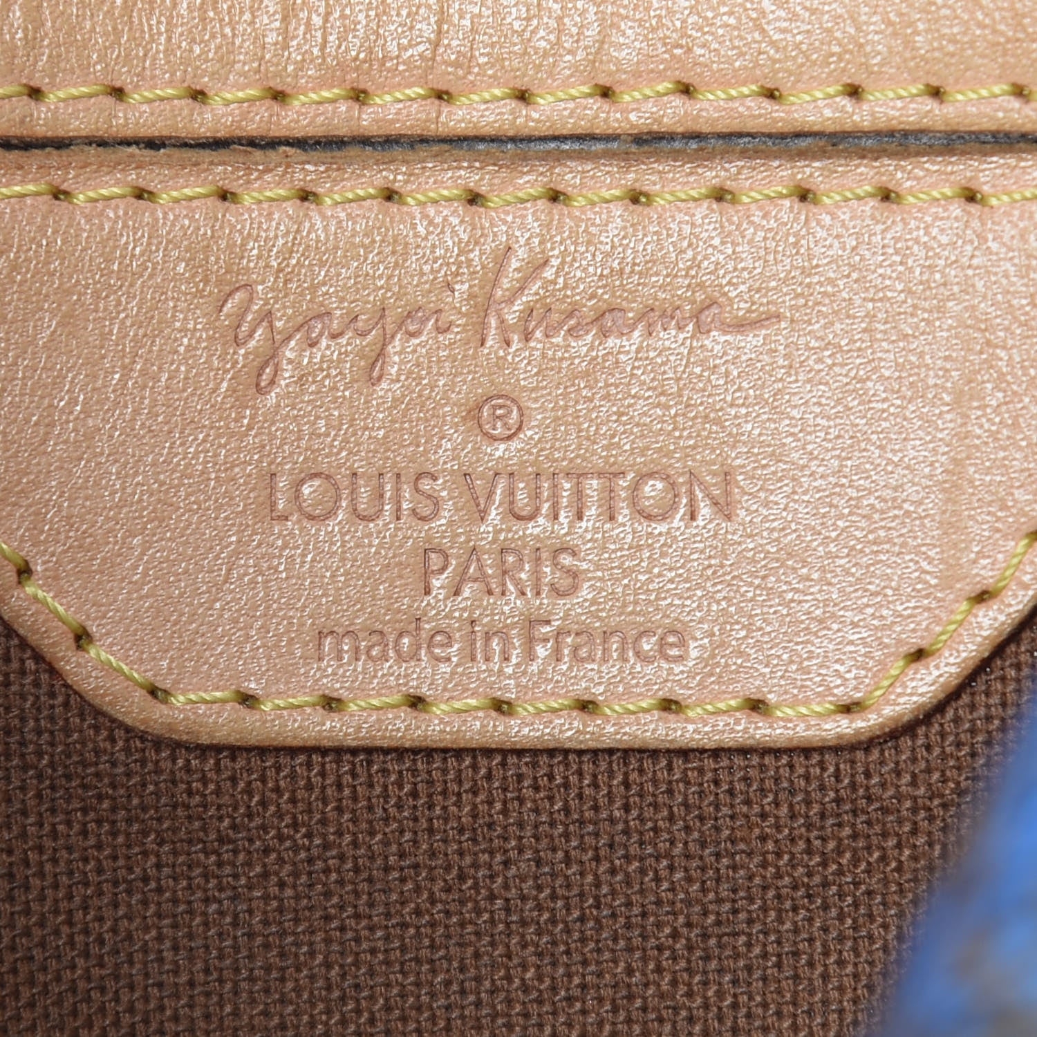 Louis Vuitton Monogram Kusama Town Speedy 30 Blue 6 of 14