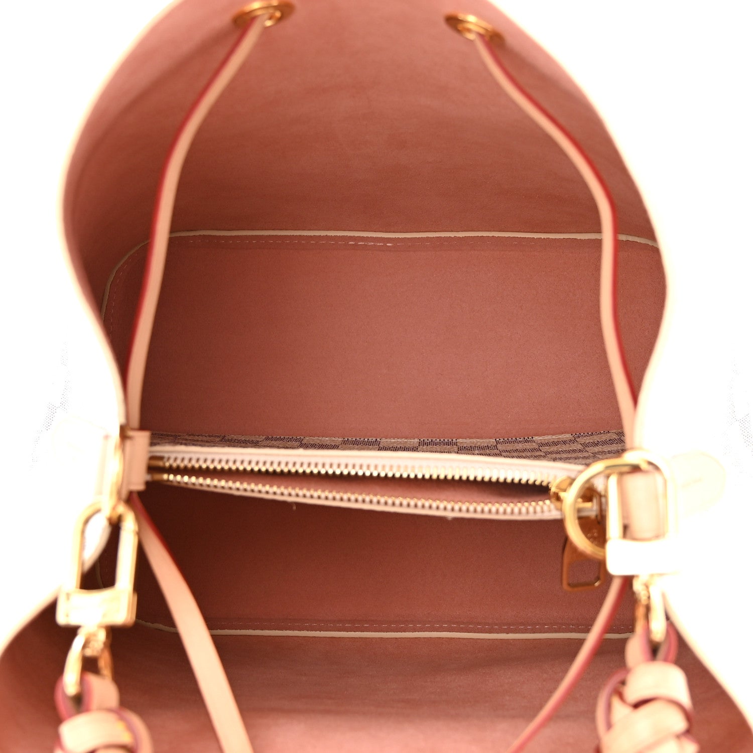 Louis Vuitton Damier Azur Braided Neonoe MM Peach Cream 5 of 10