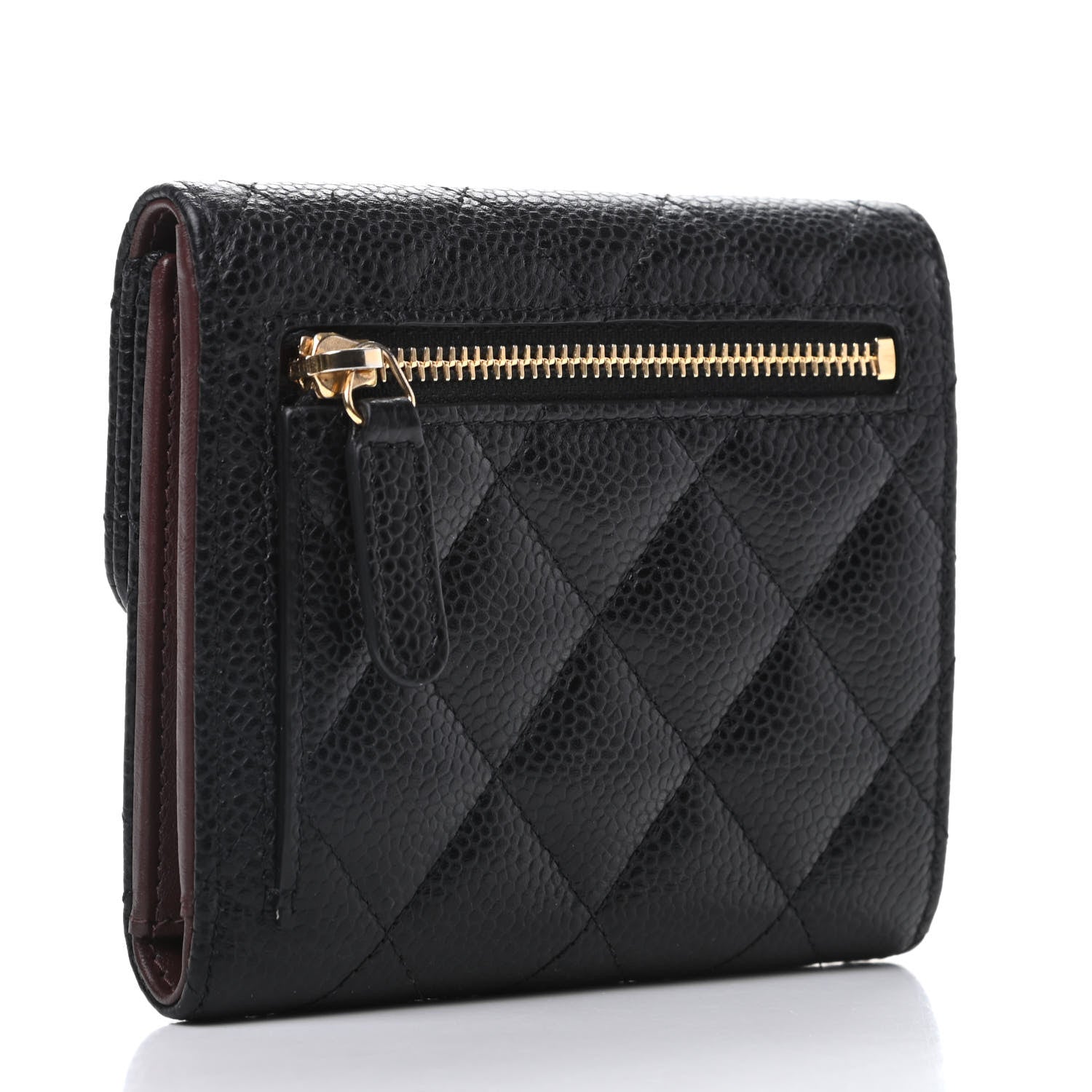 Chanel Caviar Quilted Compact Flap Wallet Black 3 of 12