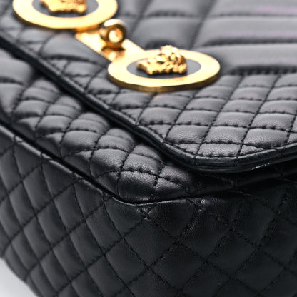 Versace Nappa Quilted Icon Shoulder Bag Black 8 of 15