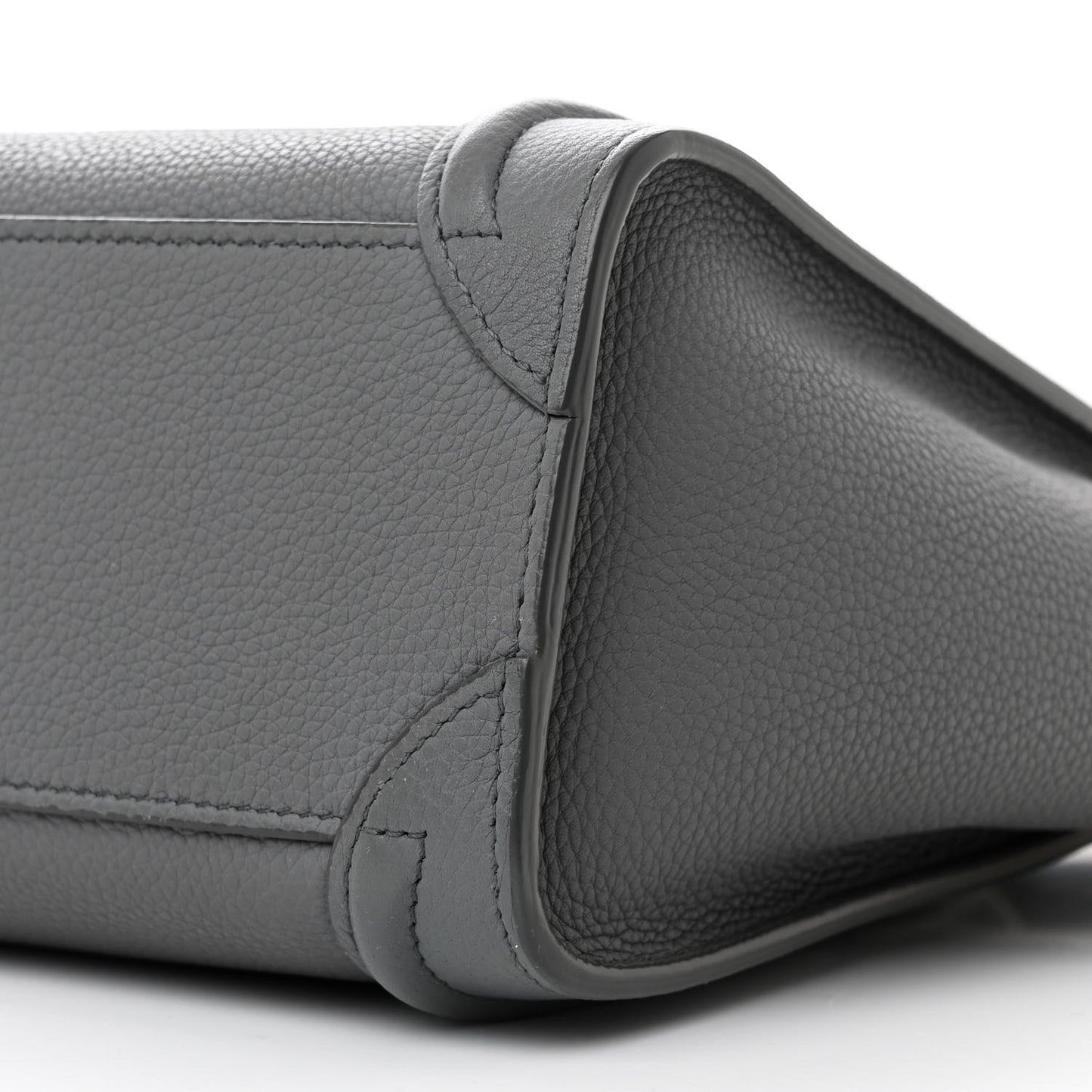 Drummed Calfskin Nano Luggage Kohl