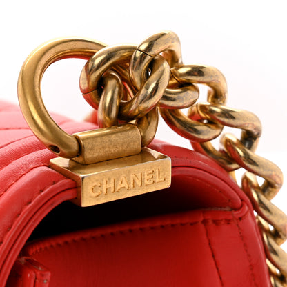 Chanel Lambskin Quilted Medium Boy Flap Red 13 of 13
