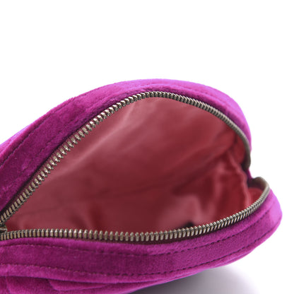 Gucci Velvet Matelasse GG Marmont Belt Bag 85 34 Fuchsia Violet Cyclamen 5 of 11