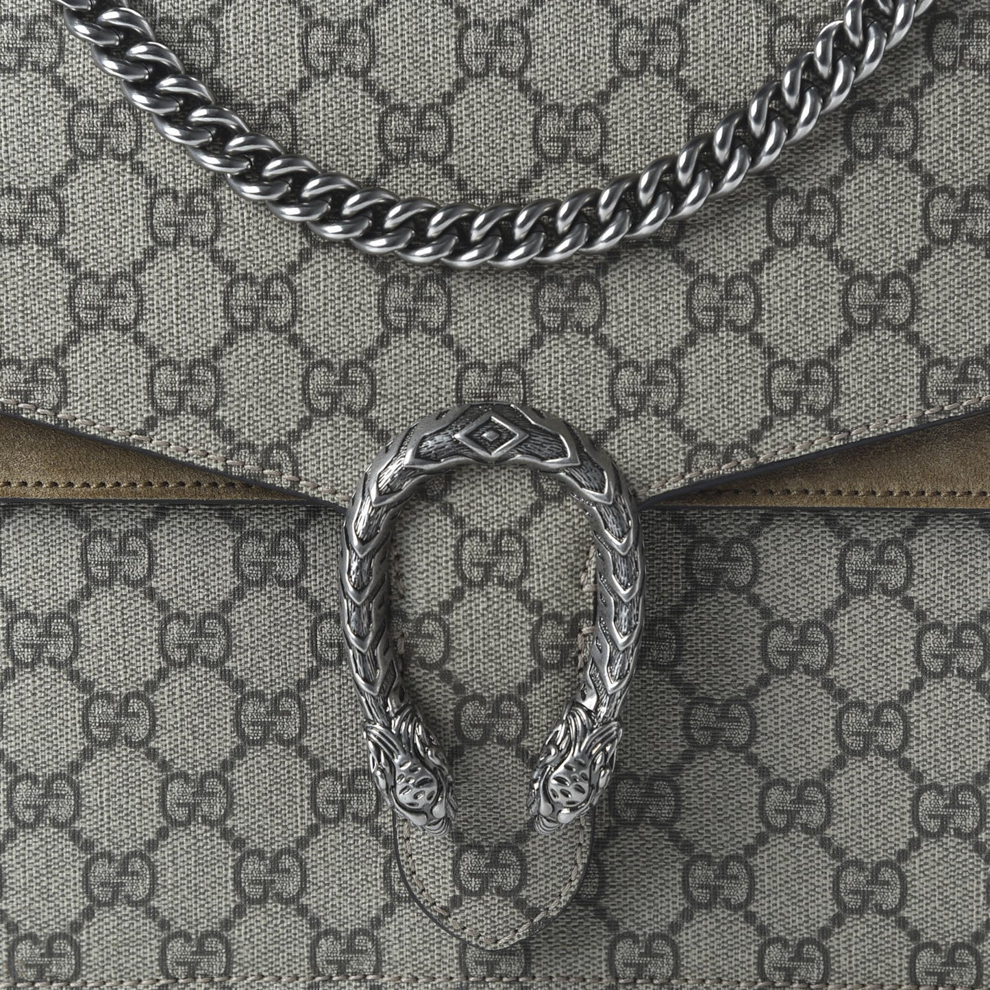 GG Supreme Monogram Medium Dionysus Shoulder Bag Taupe