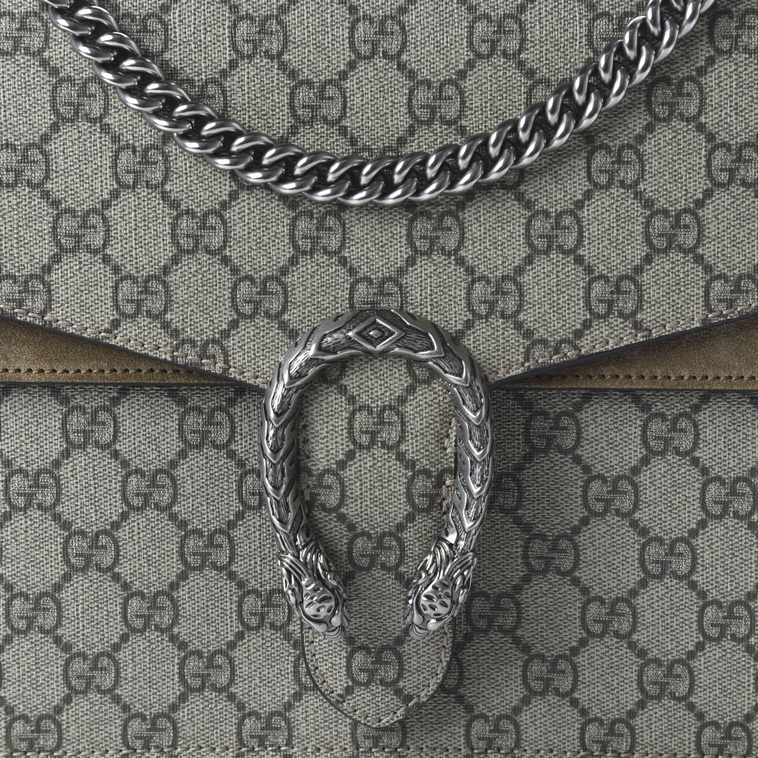 Gucci GG Supreme Monogram Medium Dionysus Shoulder Bag Taupe 10 of 10