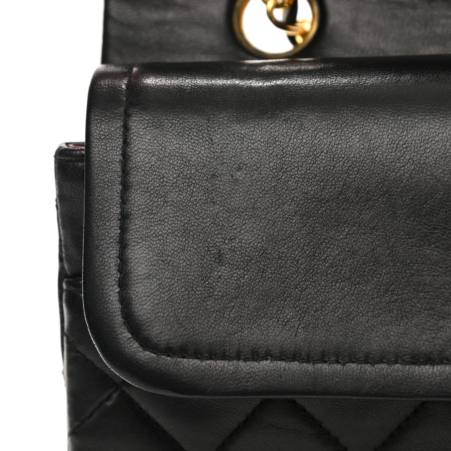 Chanel Lambskin Quilted Medium Double Flap Black 13 of 14