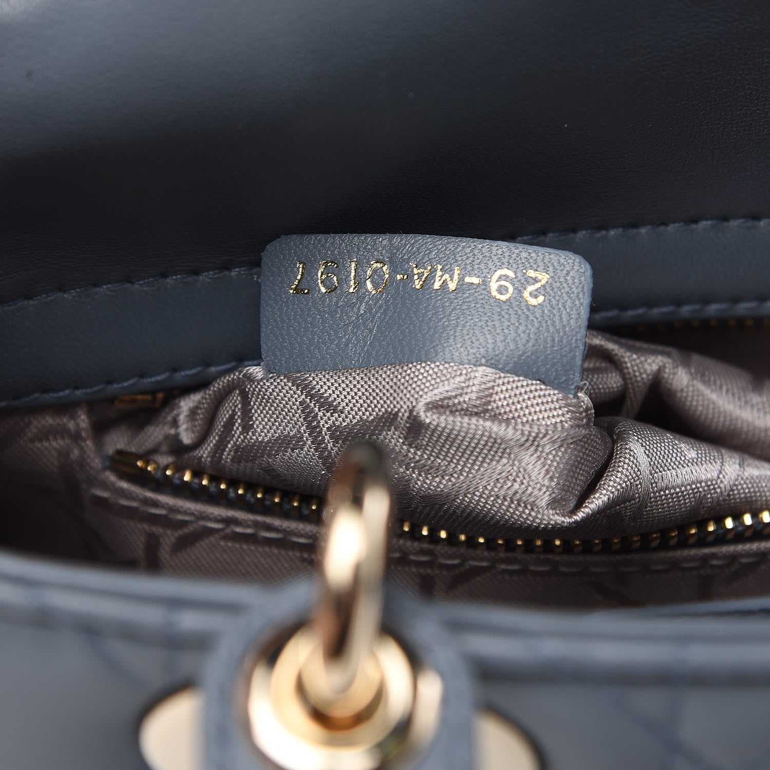 Christian Dior Lambskin Cannage Small My Lady Dior Blue Grey 7 of 10