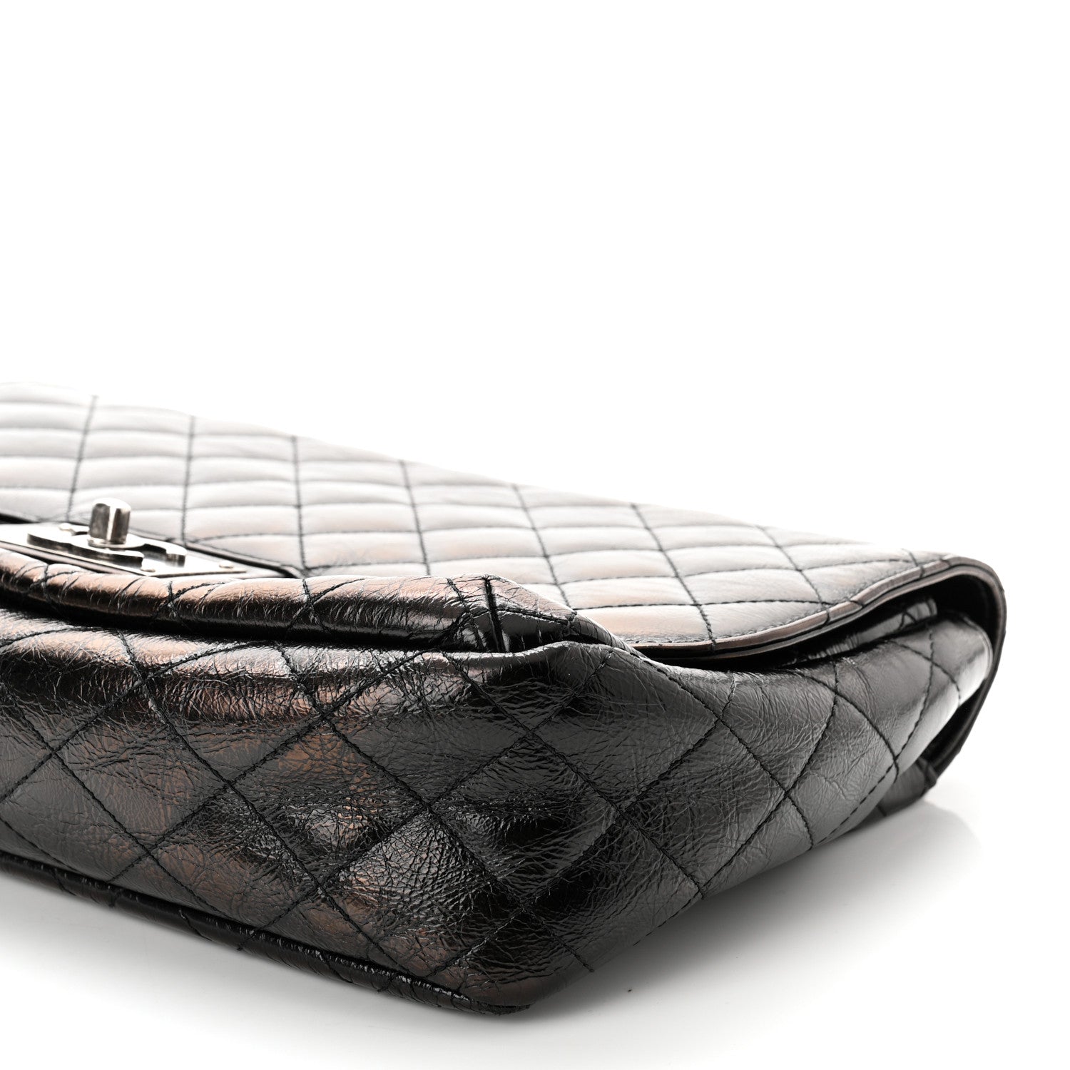 Chanel Shiny Goatskin Quilted Flap Black 10 of 10