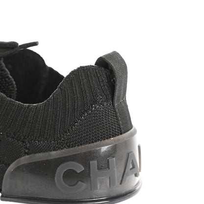 Chanel Fabric Logo Sneakers 36 Black 9 of 10