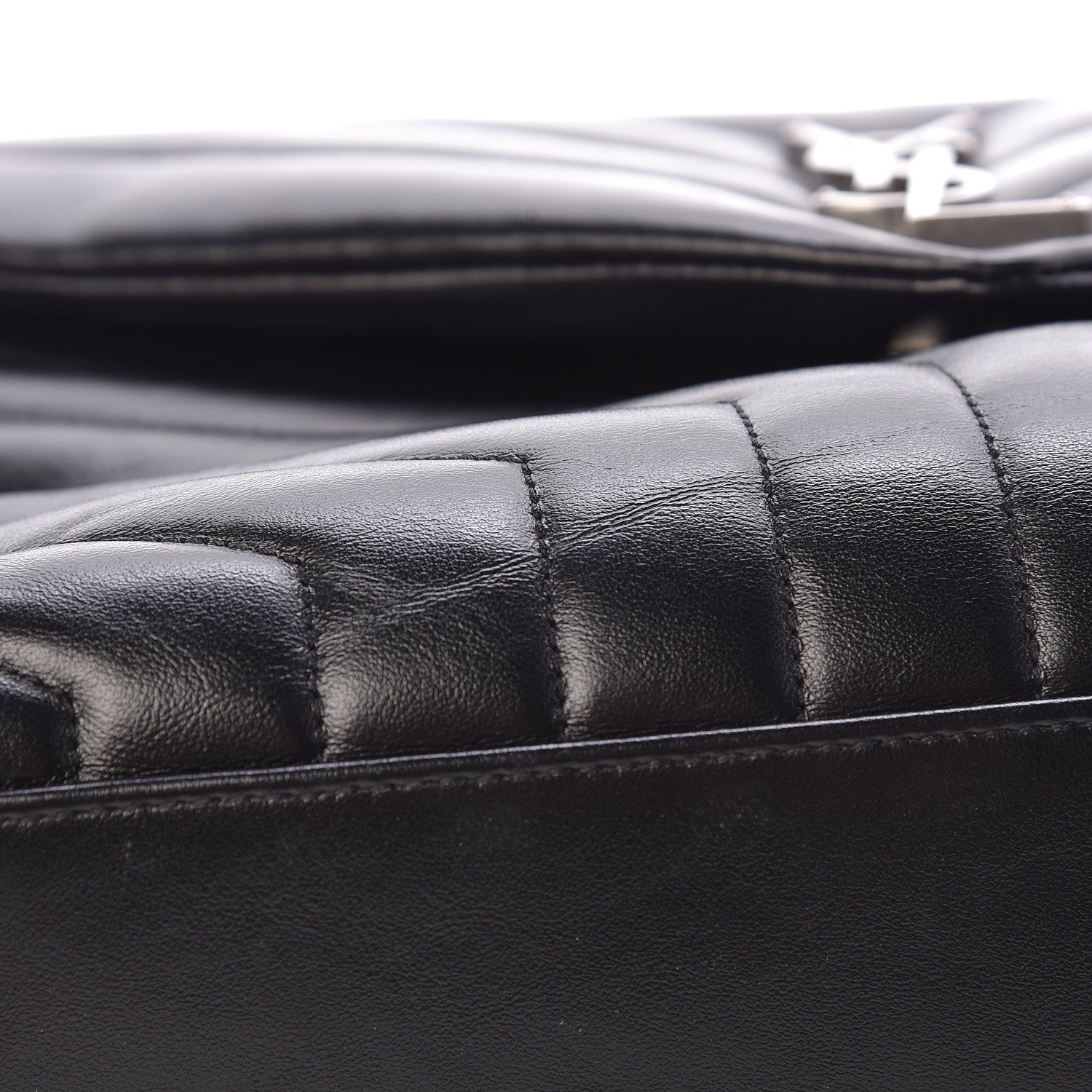Saint Laurent Calfskin Y Quilted Monogram Medium Loulou Chain Satchel Black 16 of 16