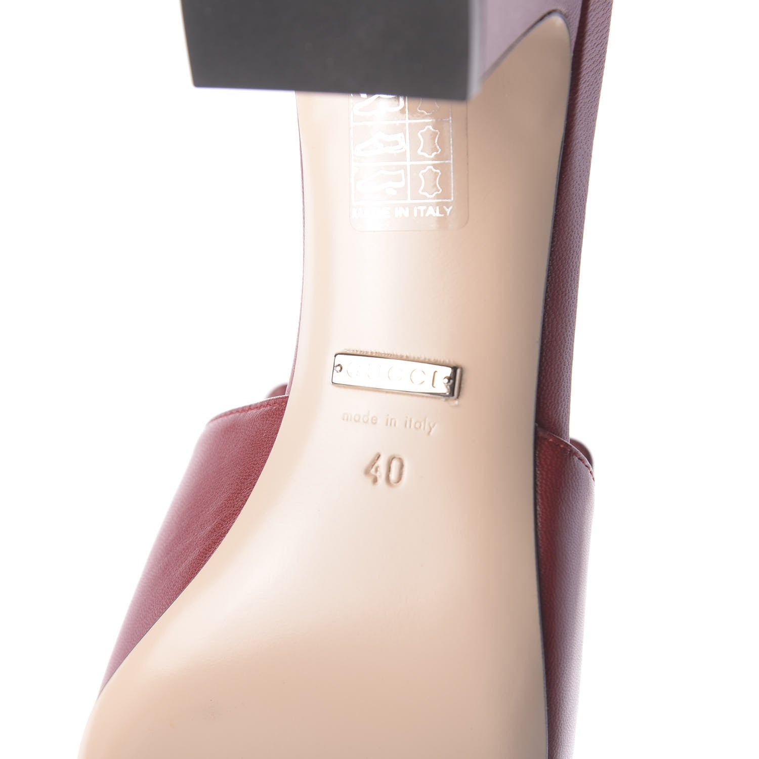 Gucci Malaga Kid Crystal Square G Madelyn Mules 40 Romantic Cerise 11 of 12