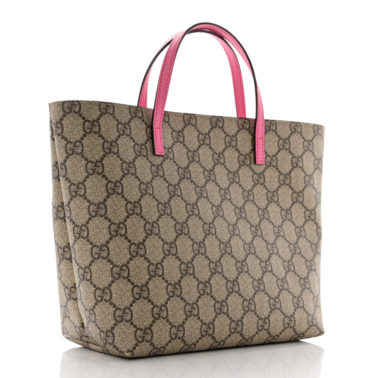 Gucci GG Supreme Monogram Bow Childrens Tote Red Pink 2 of 10