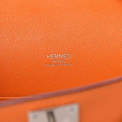 Hermes Swift Kelly Longue Clutch Pochette Orange 7 of 29