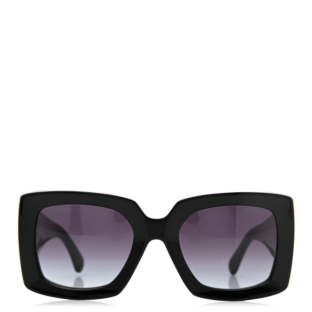 Acetate Rectangle Sunglasses 5435-A Black