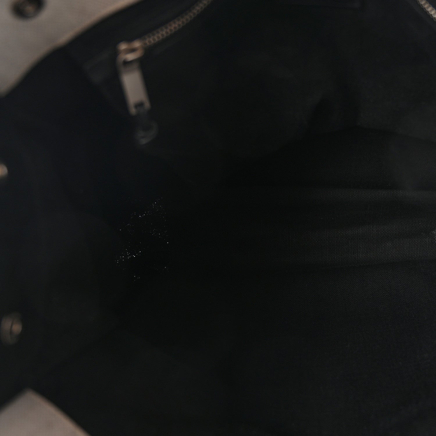 Saint Laurent Linen Calfskin Rive Gauche North South Tote White Black 5 of 10