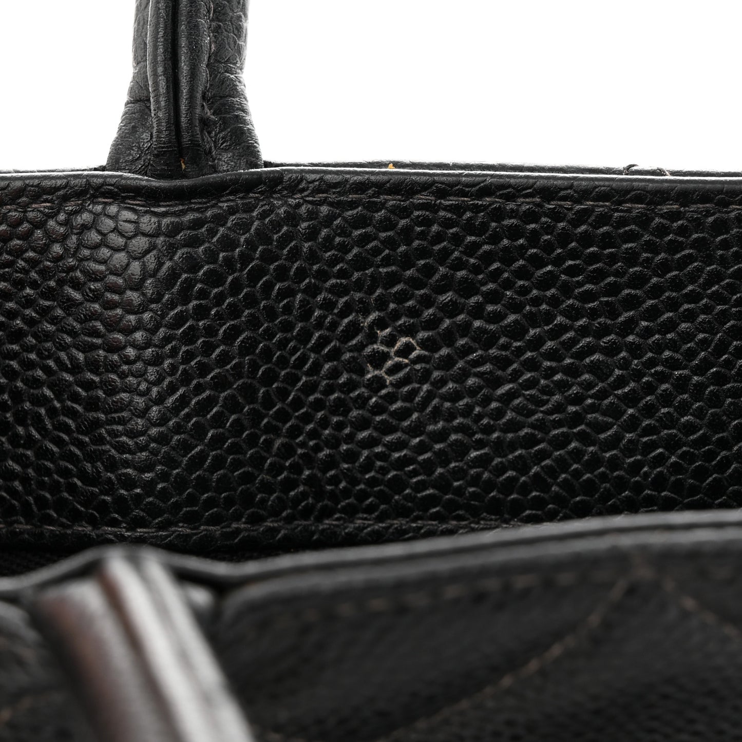 Caviar Quilted Medallion Tote Black