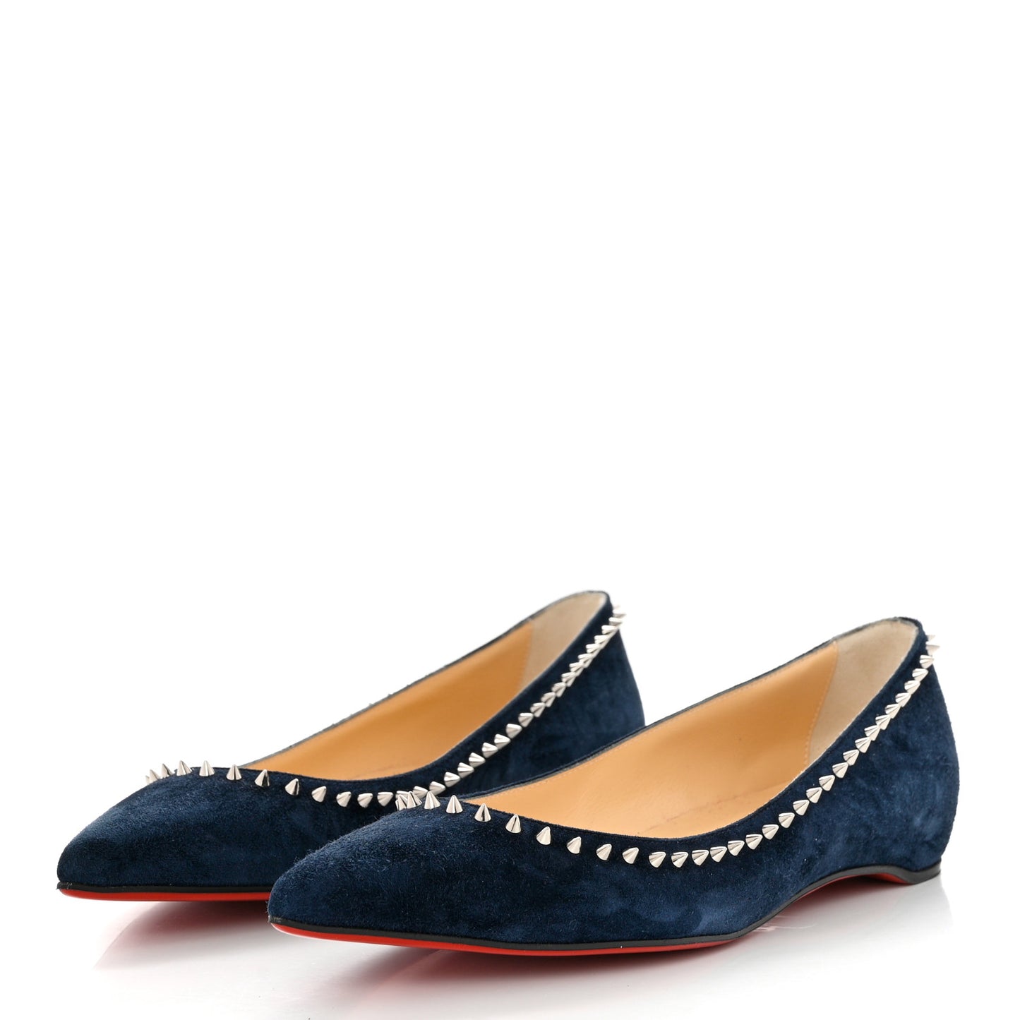 Veau Velours Anjalina Flats 36.5 Navy