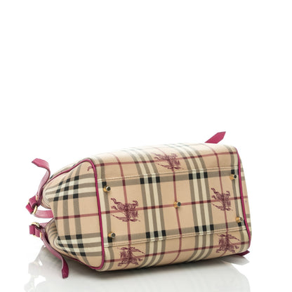 Burberry Haymarket Check Small Canterbury Tote Magenta 4 of 8