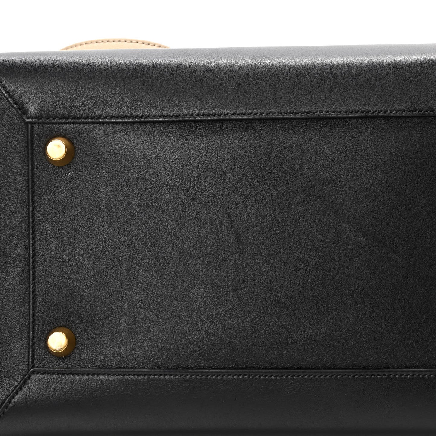 Smooth Calfskin Small Bi-Color Belt Bag Black Cream