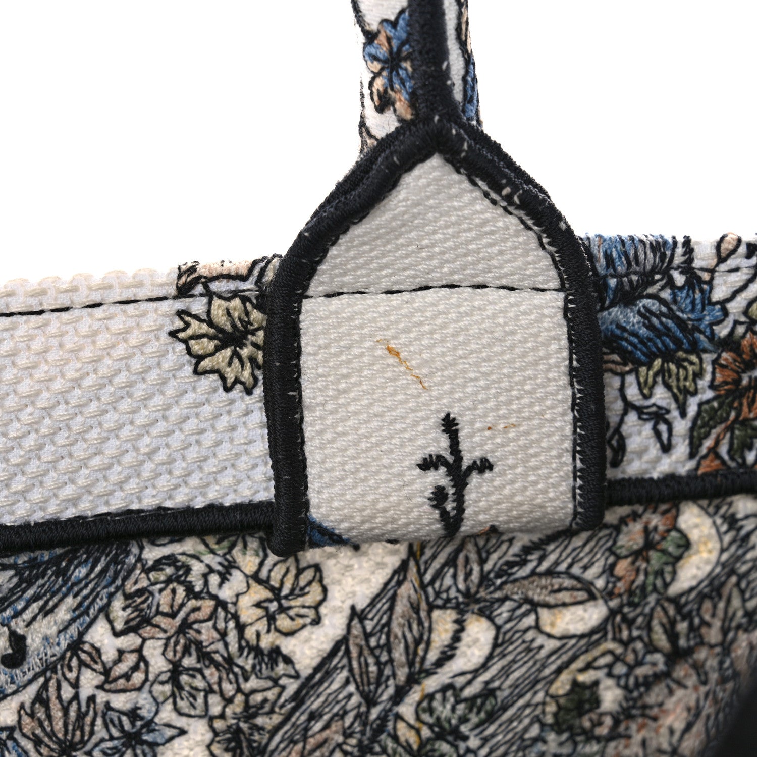 Christian Dior Canvas Embroidered Medium Around The World Book Tote White Multicolor 11 of 11