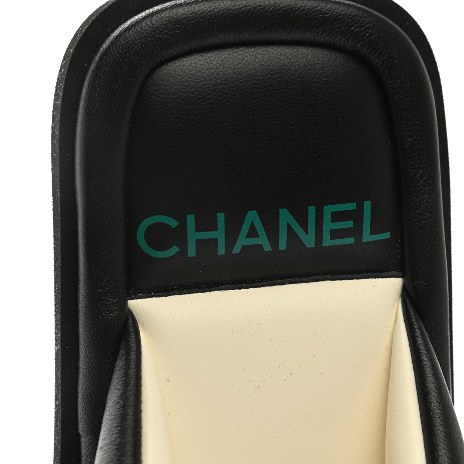 Chanel Lambskin CC Thong Sandals 38 Black 7 of 9