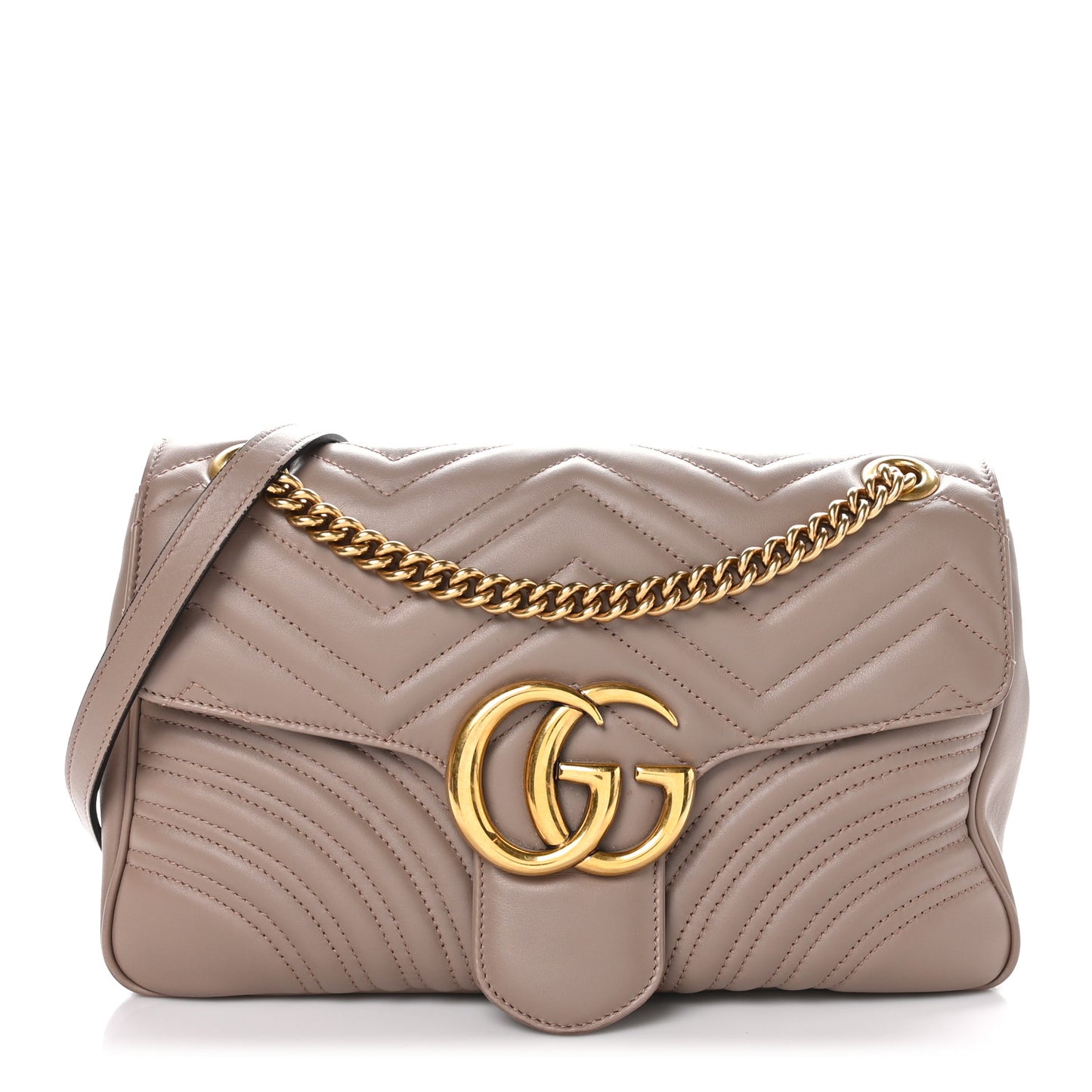 Calfskin Matelasse Medium GG Marmont Shoulder Bag Porcelain Rose