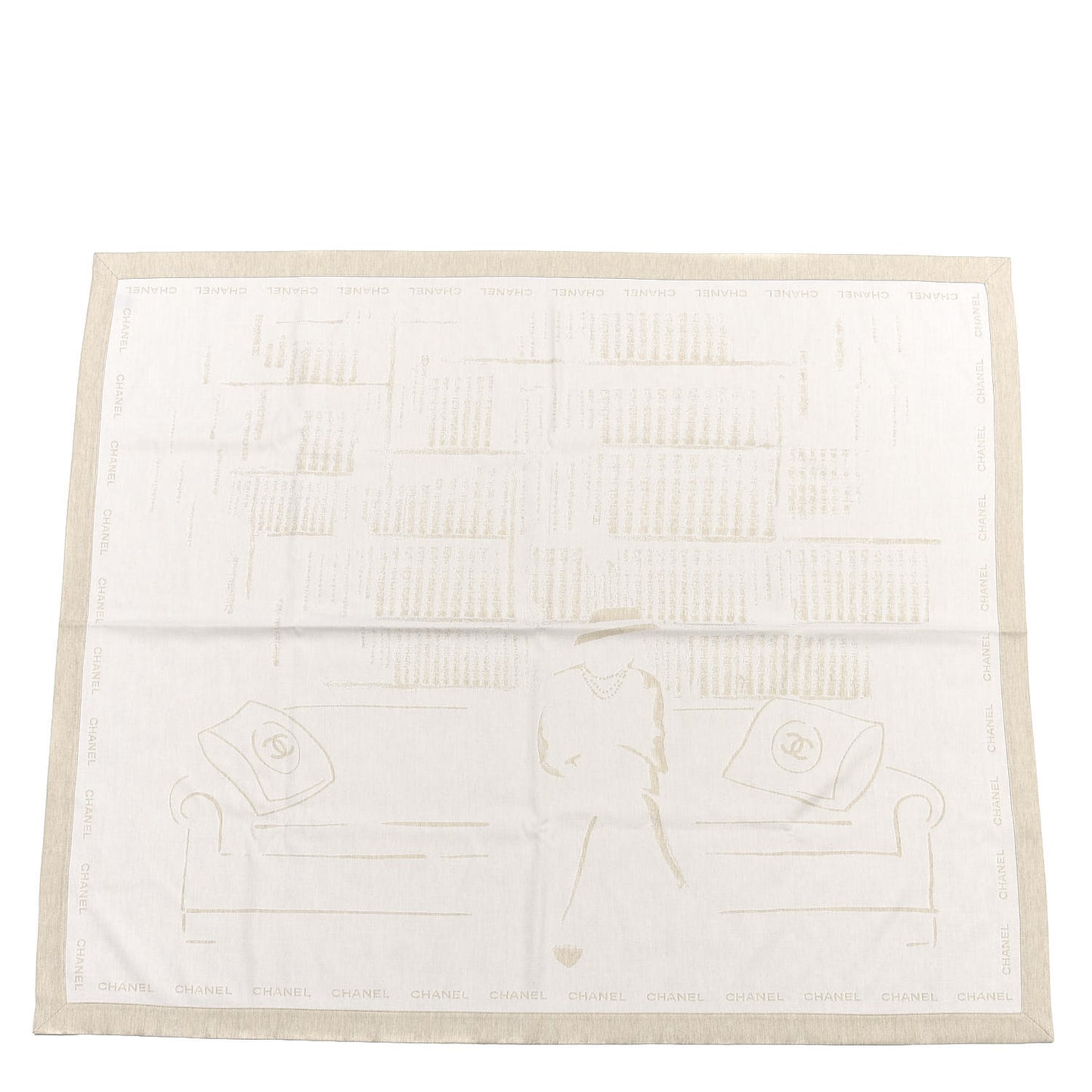 Wool Silk Lightweight Throw Blanket Beige