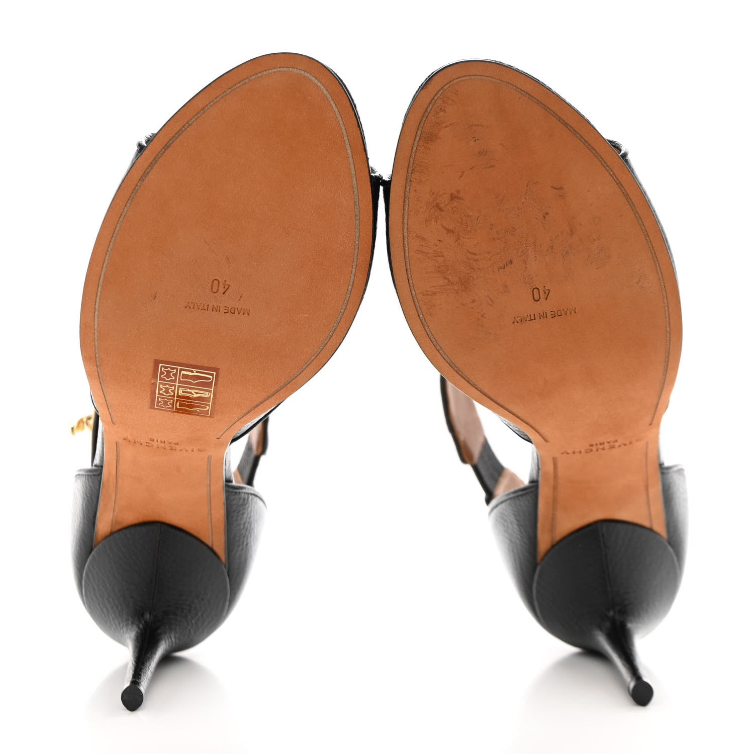 Givenchy Calfskin Shark Lock Sandals 40 Black 5 of 10
